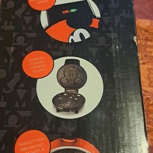 Disney Black Mickey Mouse Themed Mini Waffle Maker